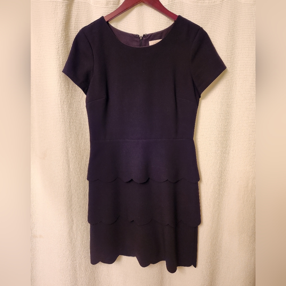 Ann Taylor Loft Black Short Sleeve Dress Size 6